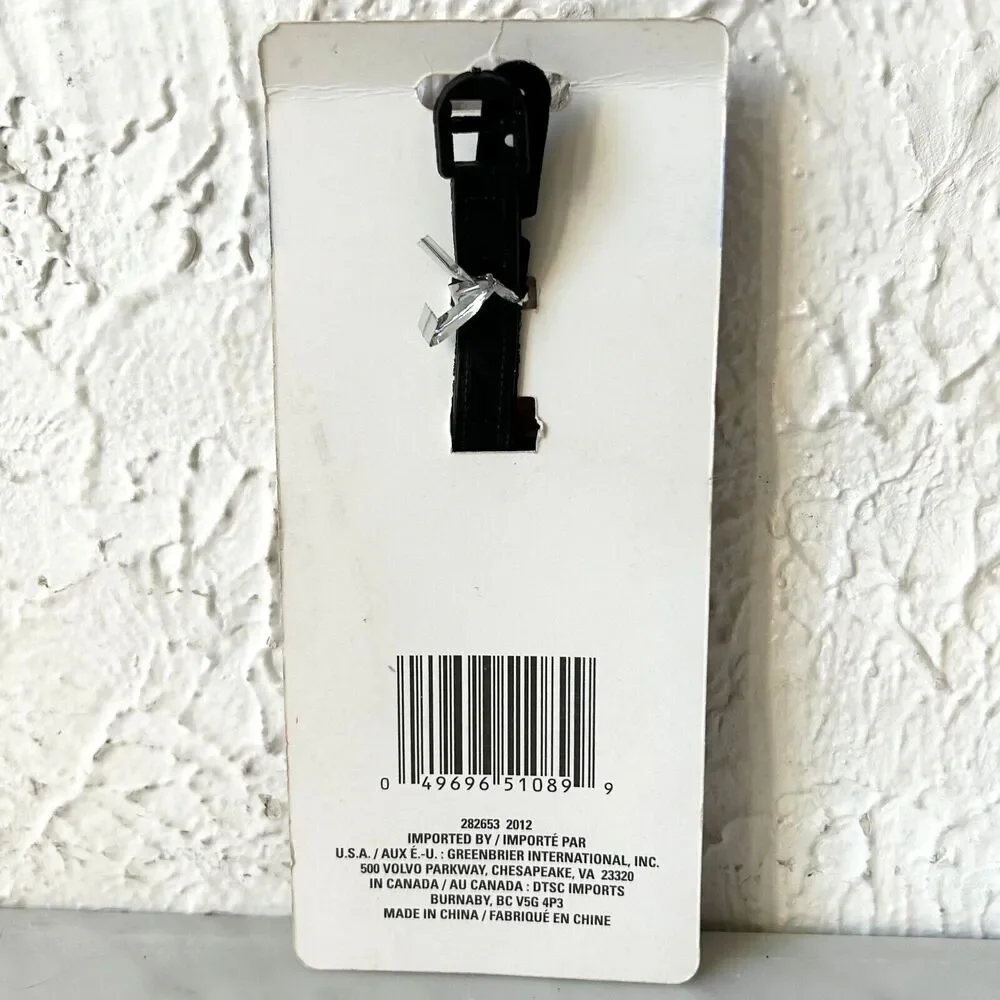 On the Go Luggage Tag Black Rubber Diamond Pattern Travel Bag ID Tag